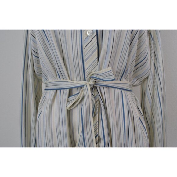 Vintage 70s Mockneck Button up Secretary Blouse‎ - Picture 6 of 10